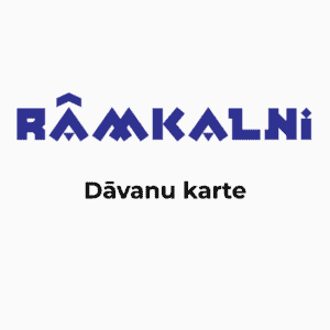 Ramkalni kinkekaart, millel on ettevõtte logo ja tekst.
