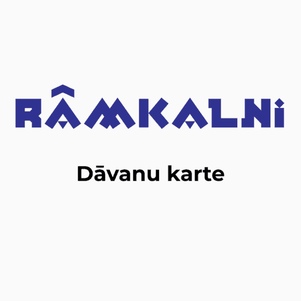 Ramkalni kinkekaart, millel on ettevõtte logo ja tekst.