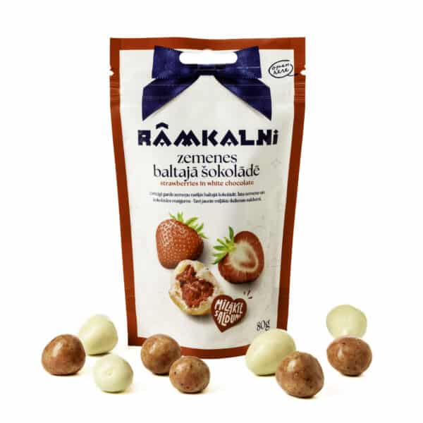 Maasikad valges šokolaadis