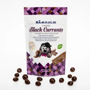 Candied blackcurrants in milk chocolate 80g