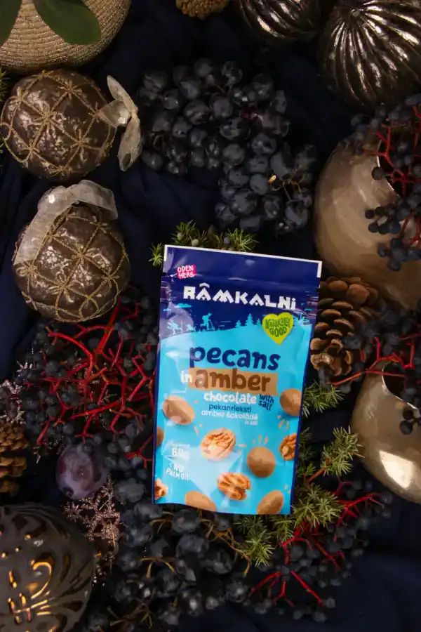 Pekanrieksti AMBER šokolādē ar sāli